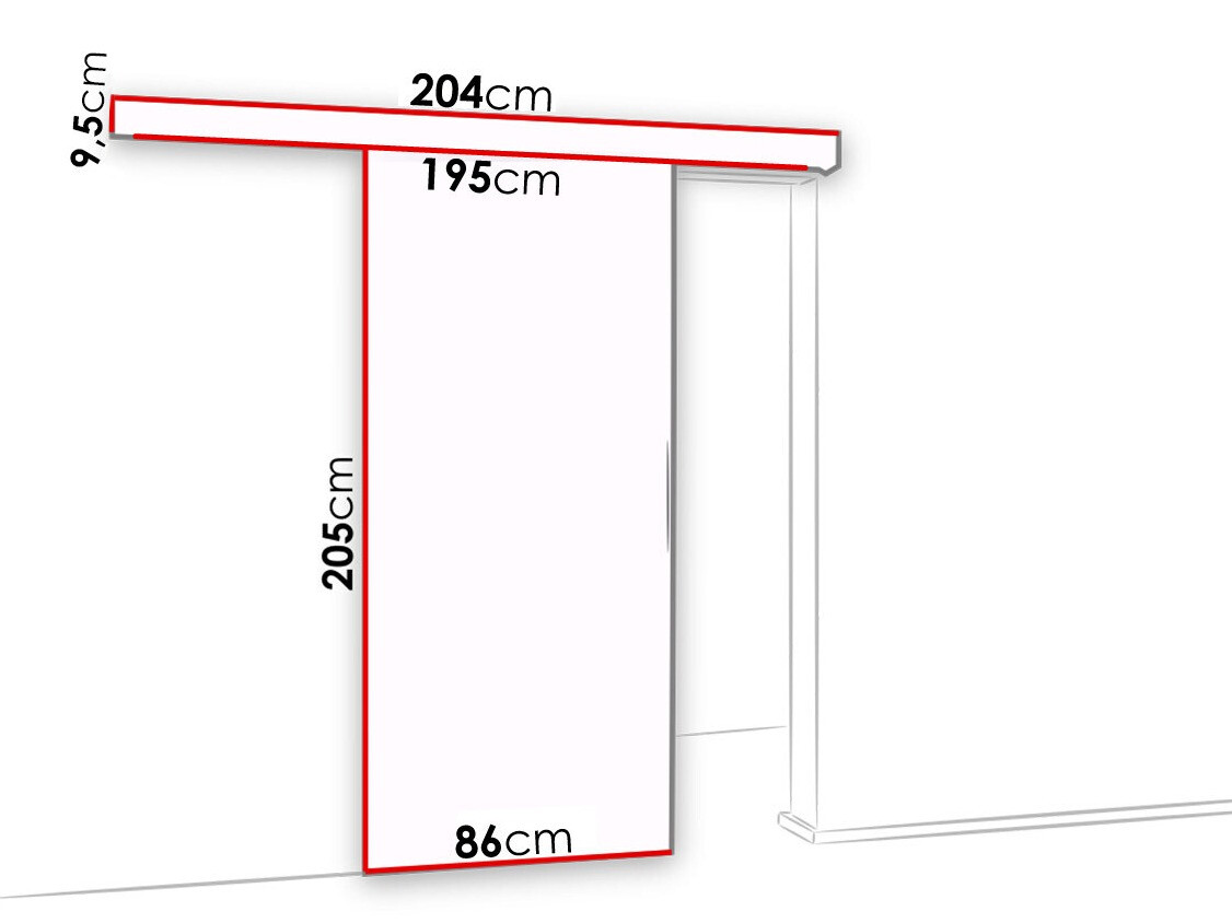 Tolóajtók Dover 120 (Sötét hamuszürke + Fekete)