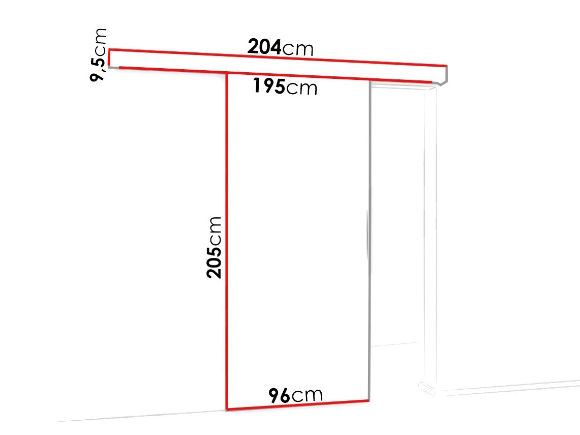 Tolóajtók Dover 124 (Fehér + Fekete)