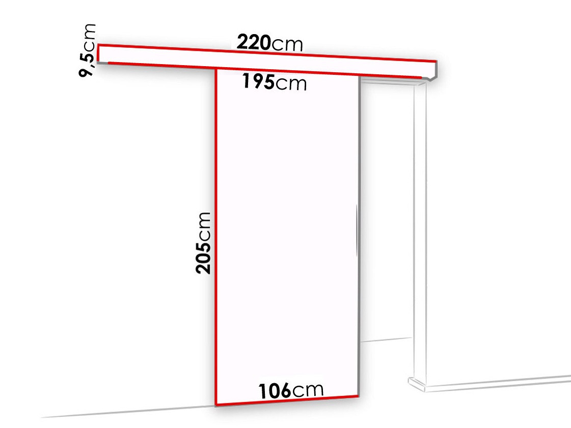 Tolóajtók Dover 127 (Sötét hamuszürke + Fekete)