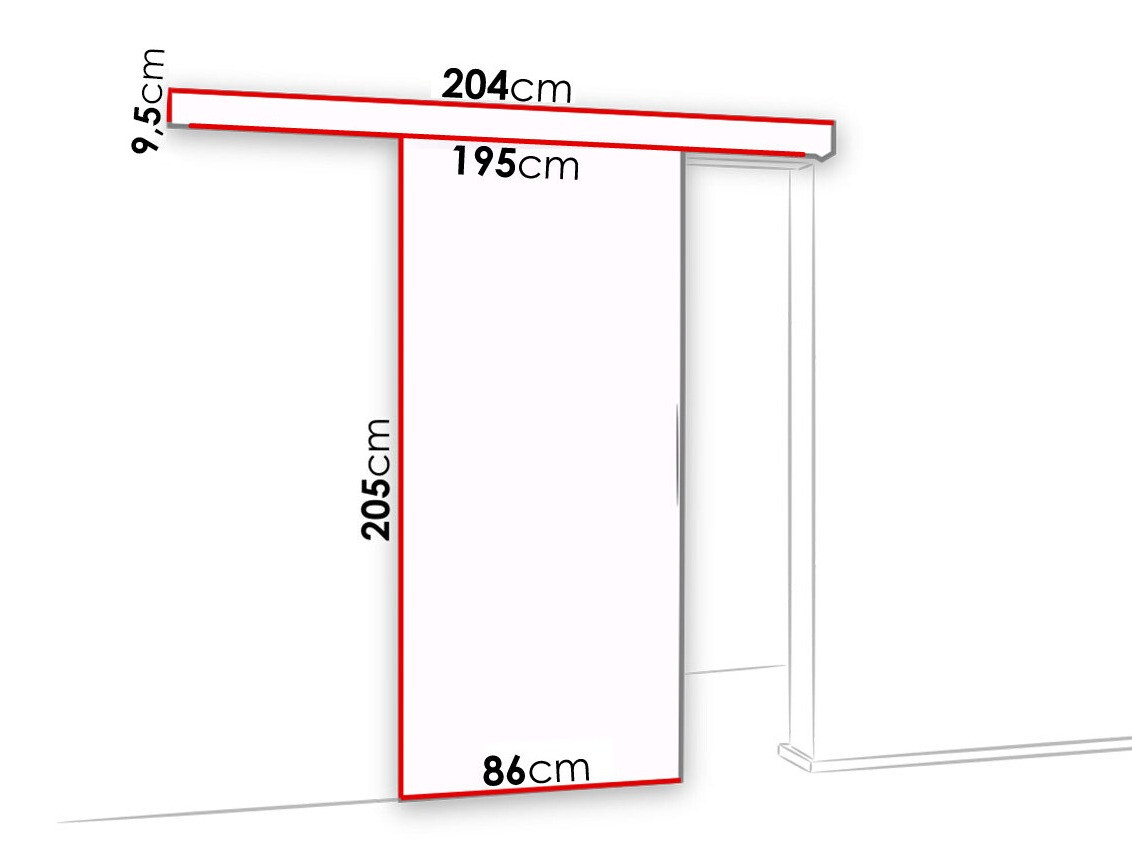 Tolóajtók Dover 133 (Fehér + Fekete)