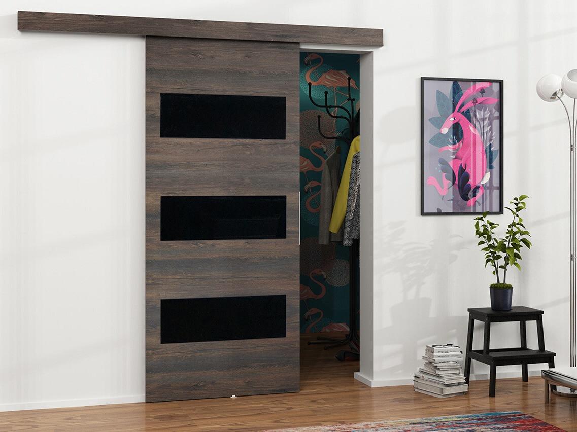 Tolóajtók Dover 135 (Sötét hamuszürke + Fekete)