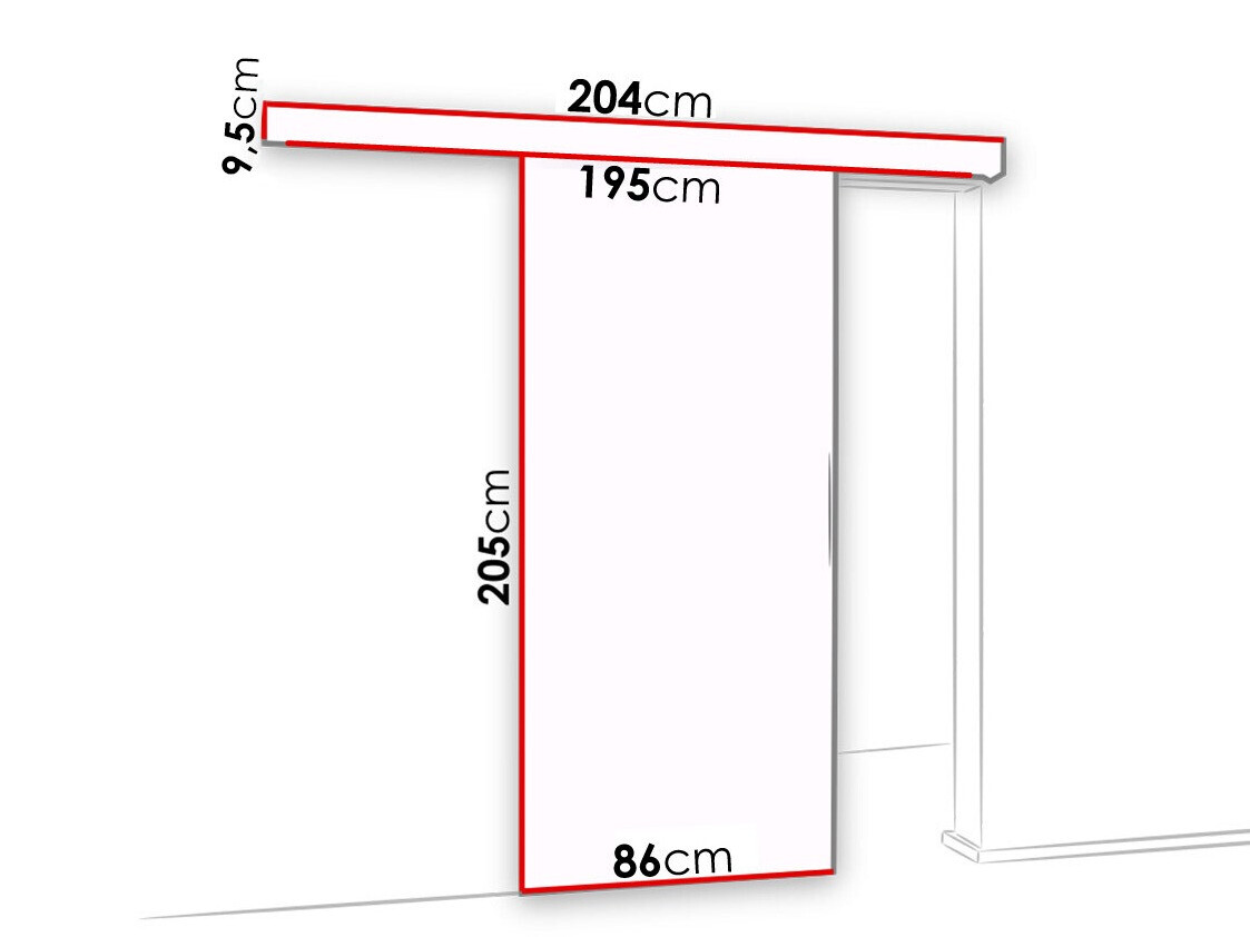 Tolóajtók Dover 135 (Sötét hamuszürke + Fekete)