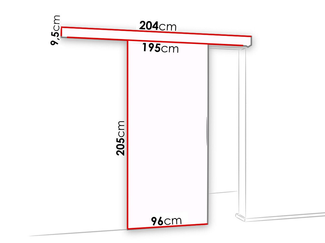 Tolóajtók Dover 136 (Fehér + Fekete)