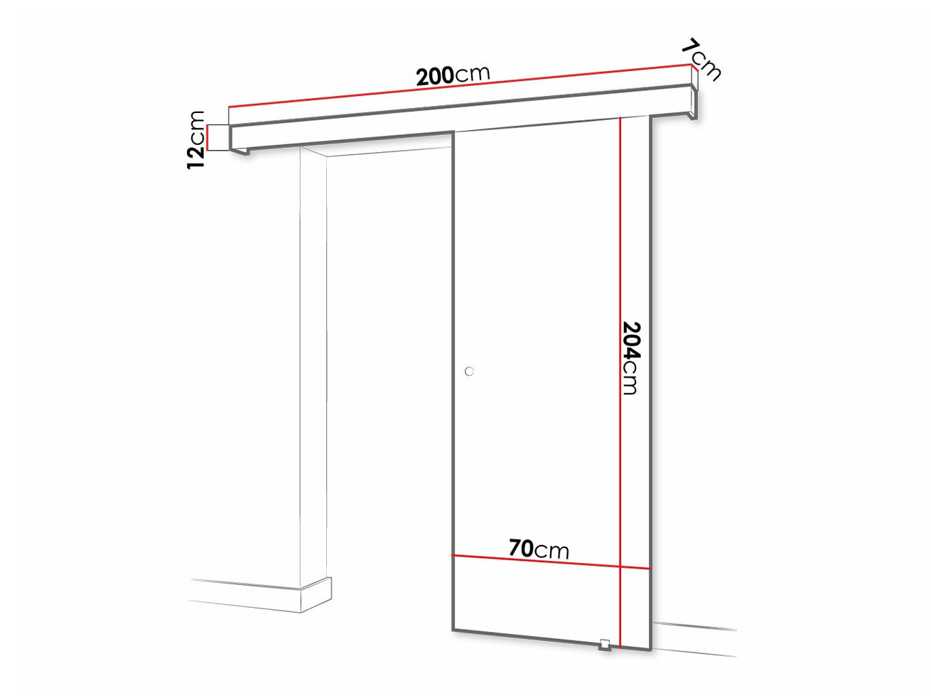 Tolóajtók Hartford 439 (Fekete)