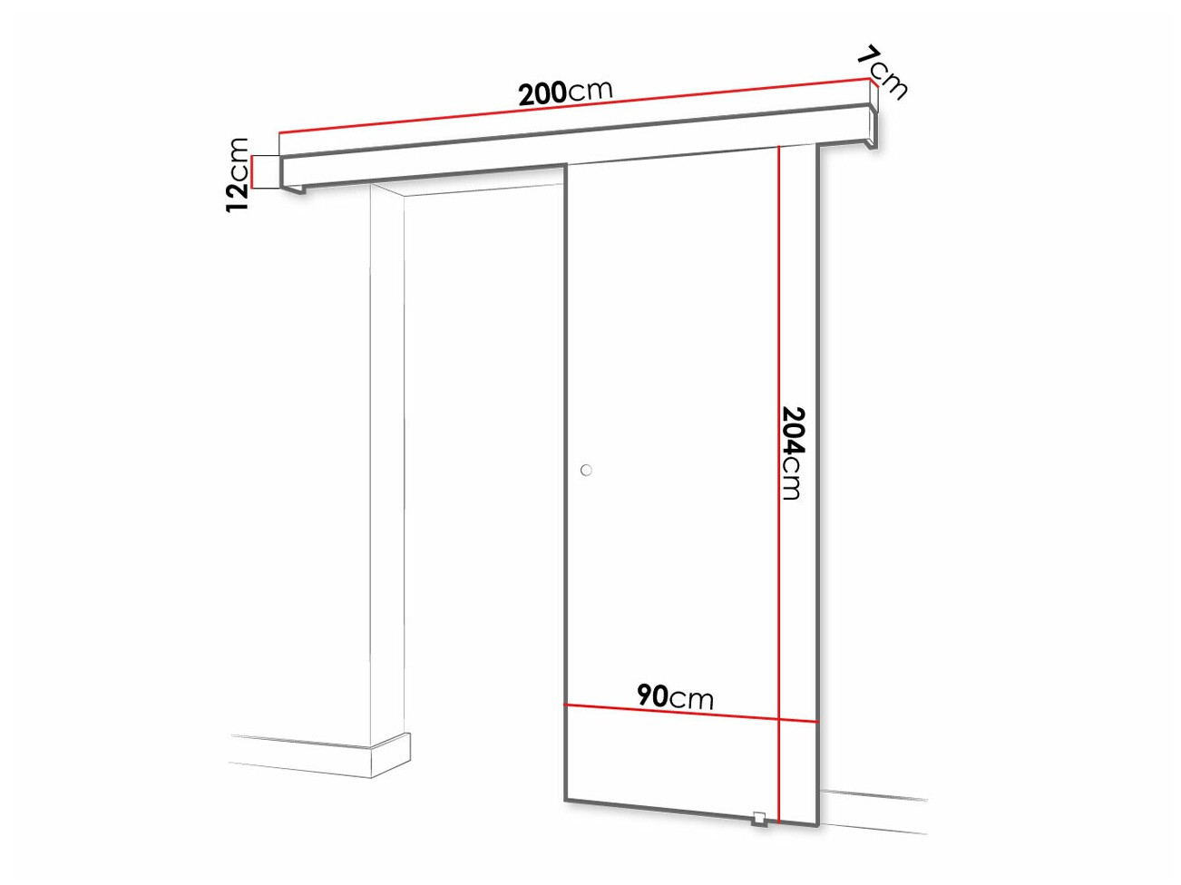 Tolóajtók Hartford 449 (Fekete)