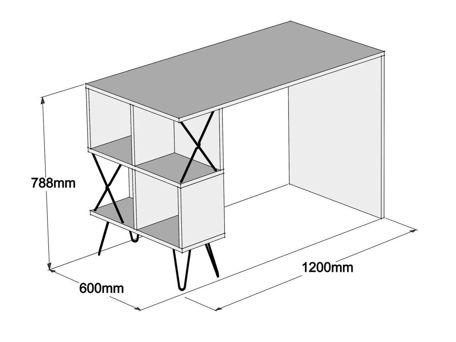 Íróasztal Kailua 139 (Tölgy)