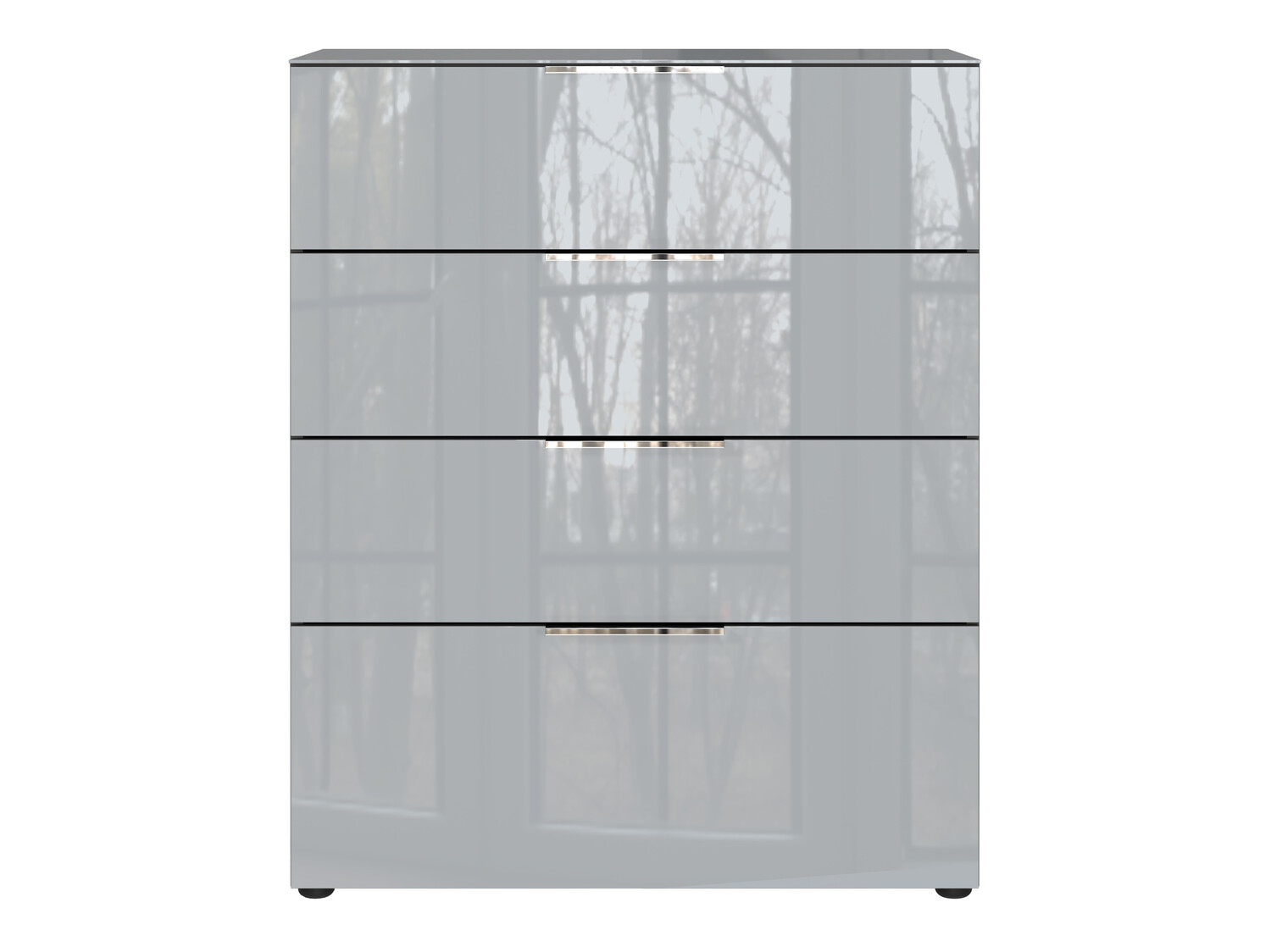 Komód Sacramento 299 (Grafit + Fényes szürke)