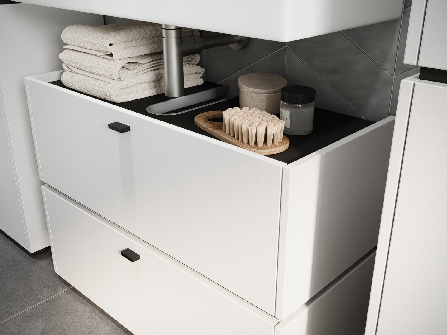 Mosdó alatti szekrény Larsalu 100 (Fehér)