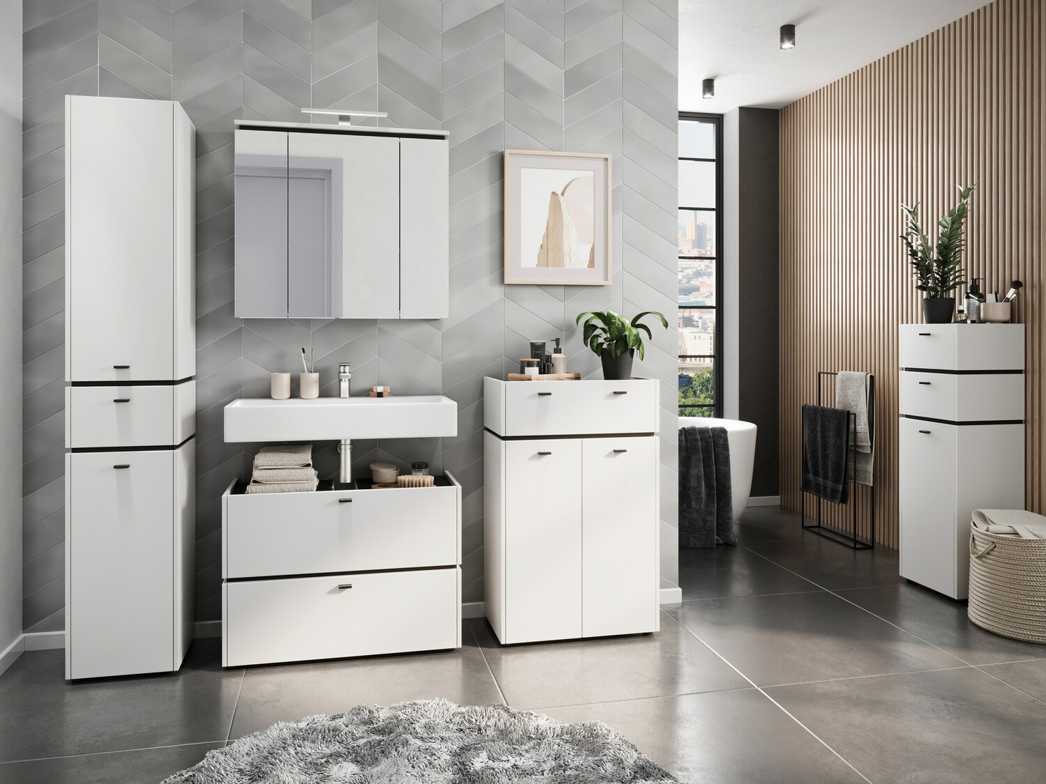 Mosdó alatti szekrény Larsalu 100 (Fehér)