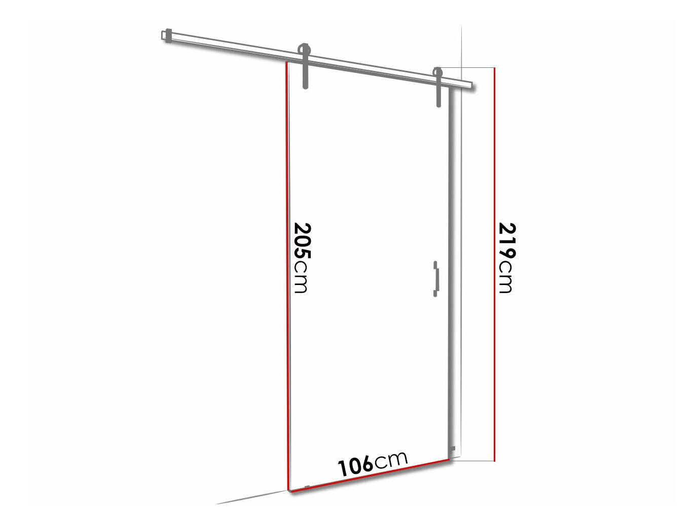 Tolóajtók Dover 158 (Sonoma tölgy + Fekete)