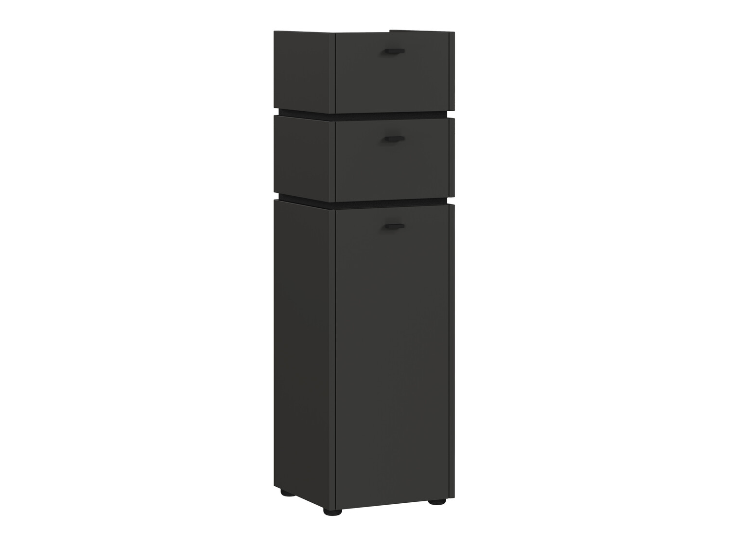 Beépített fürdőszoba szekrény Larsalu 102 (Grafit)