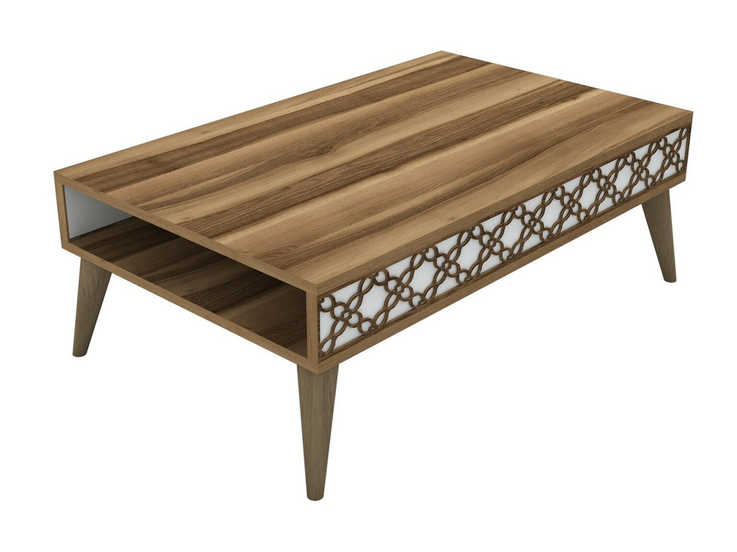 Dohányzóasztal Kailua 159 (Dió + Fehér)