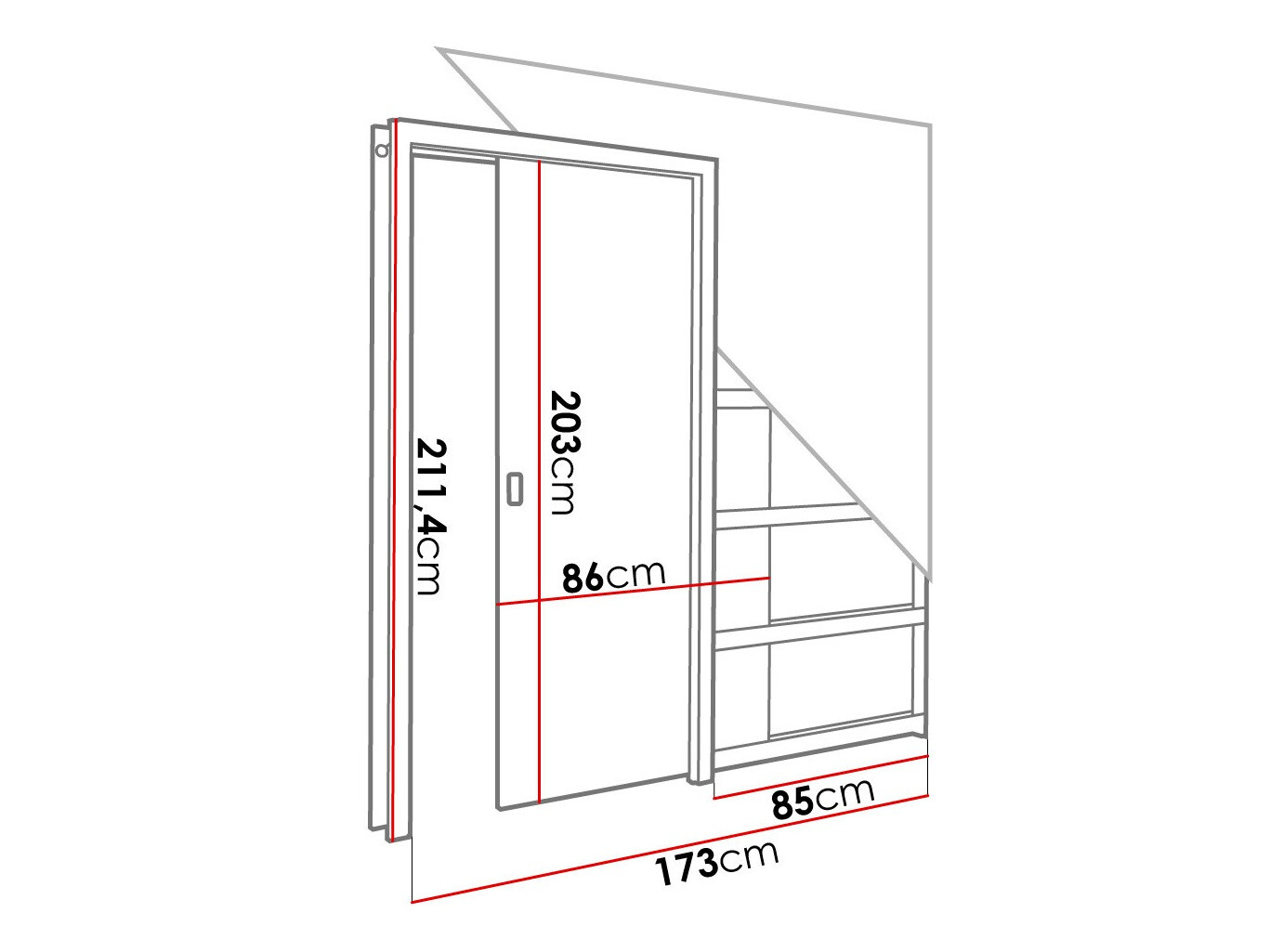Tolóajtók Dover 183 (Fehér)