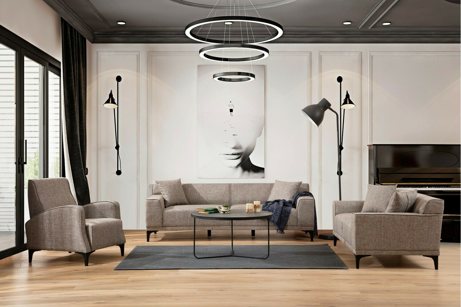 Kanapé Altadena 135 (Világosbarna)