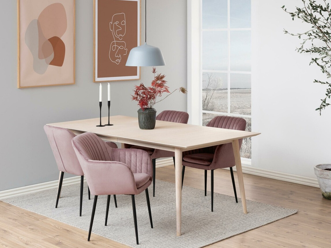 Étkezőgarnitúra Norsica 513 (Poros rózsaszín + Fekete)