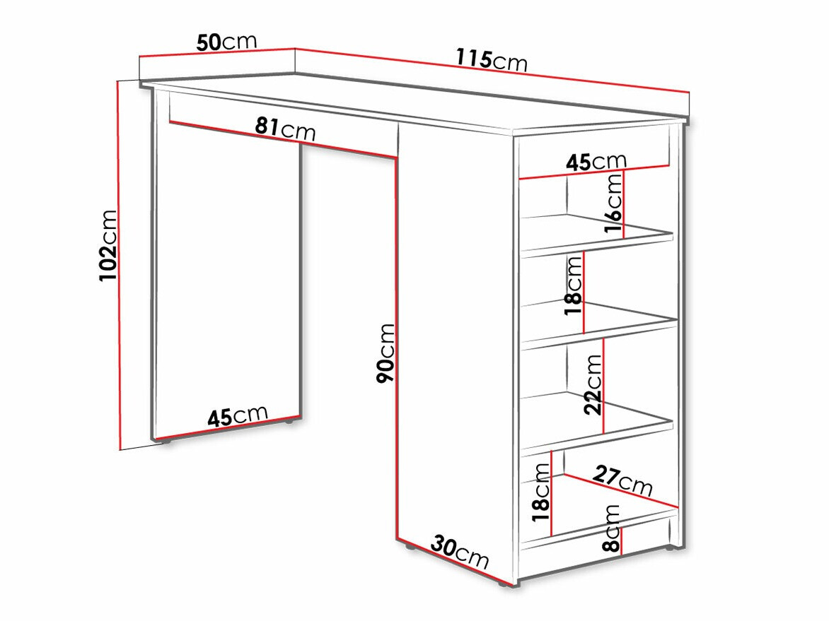 Bárasztal Comfivo 259 (Artisan tölgy)