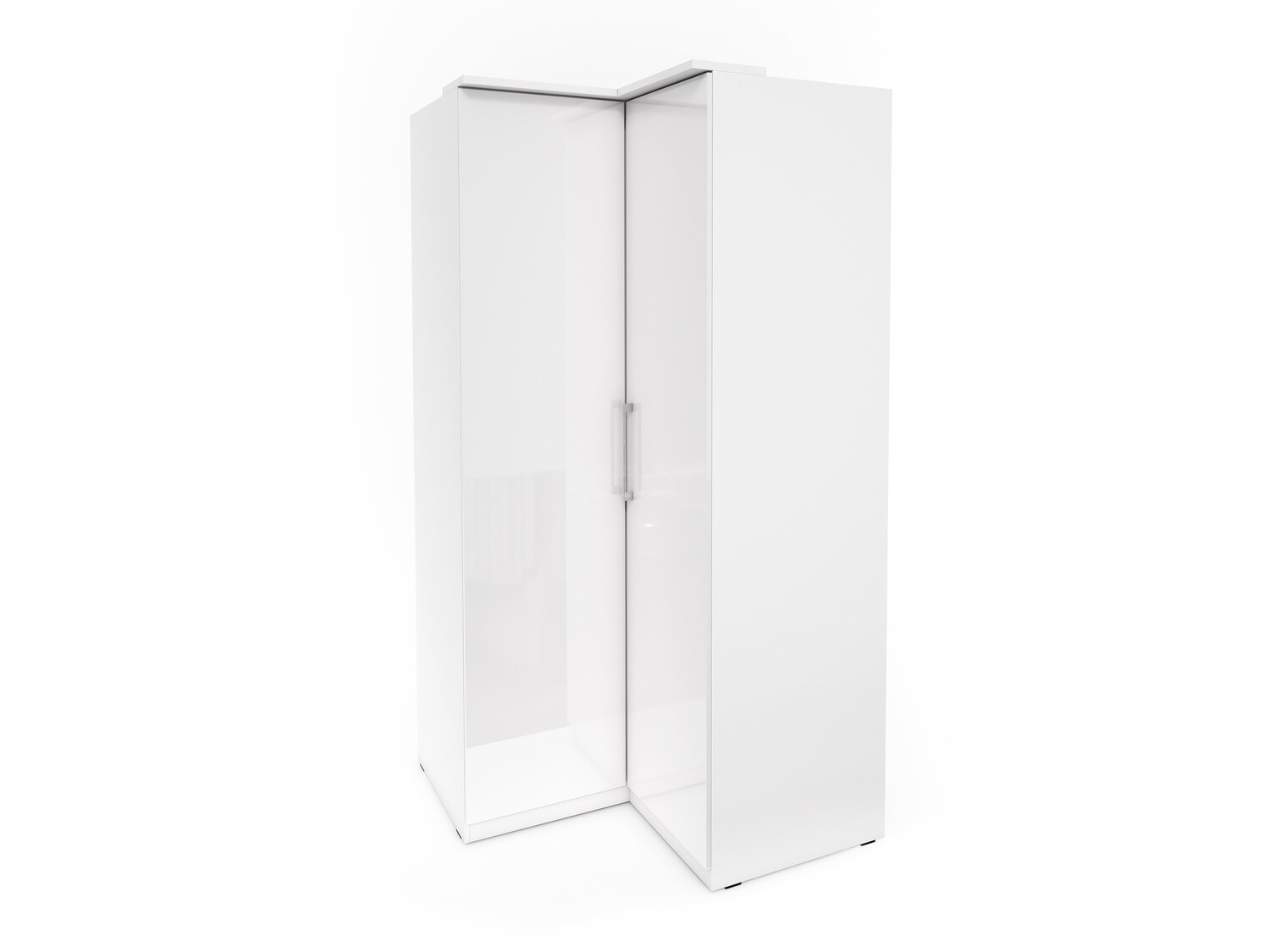 Sarokszekrény Tenodea 105 (Fehér + Fényes fehér)