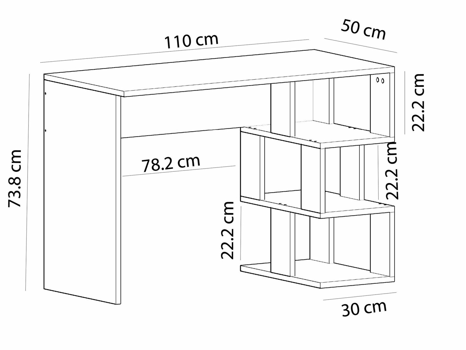 Íróasztal Kailua 287 (Fehér)