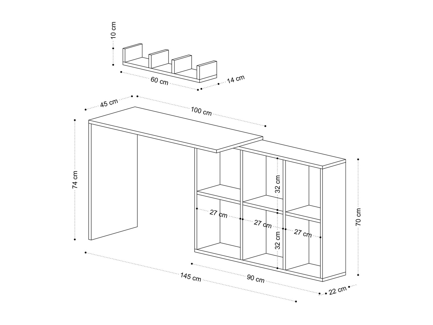 Íróasztal Kailua 2083