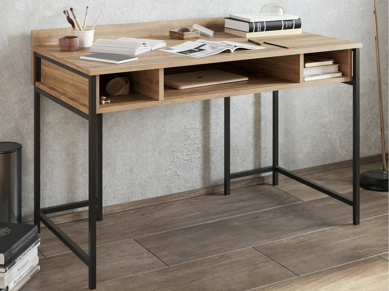 Íróasztal Kailua 294 (Dió + Fekete)