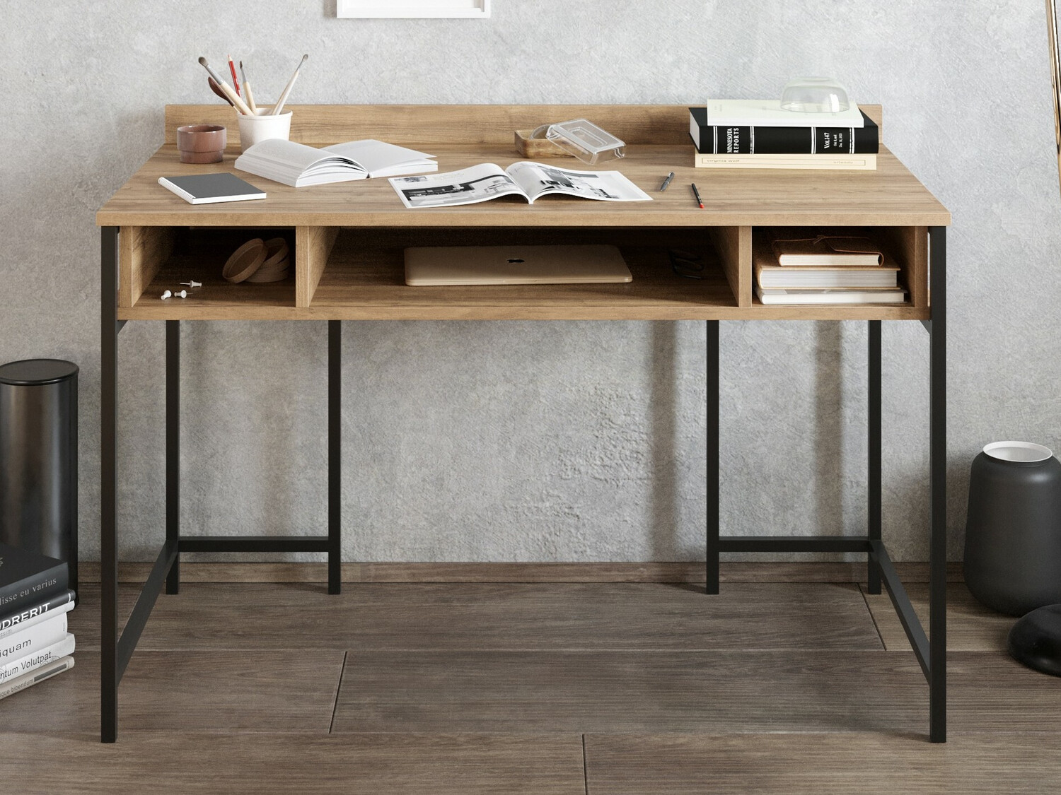 Íróasztal Kailua 294 (Dió + Fekete)