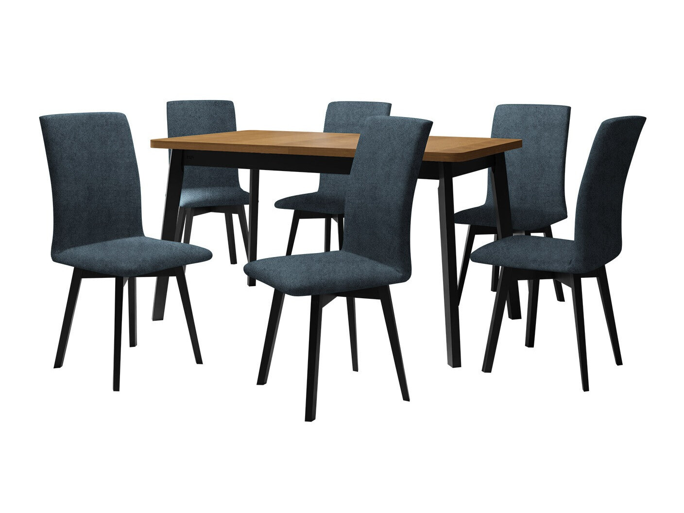 Étkezőgarnitúra Victorville 324 (Fekete)