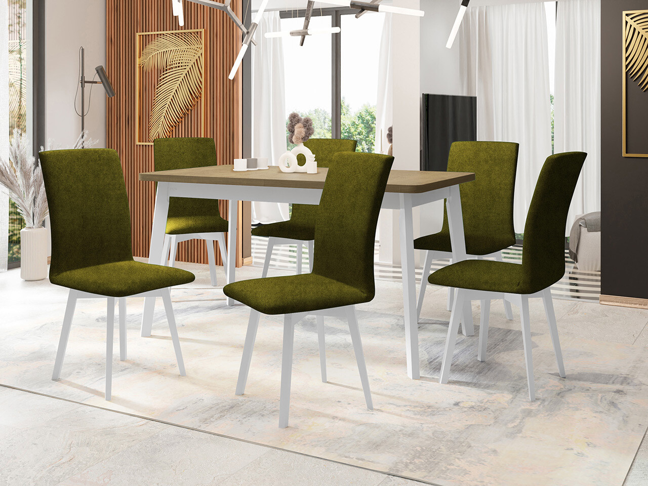 Étkezőgarnitúra Victorville 325 (Fehér)