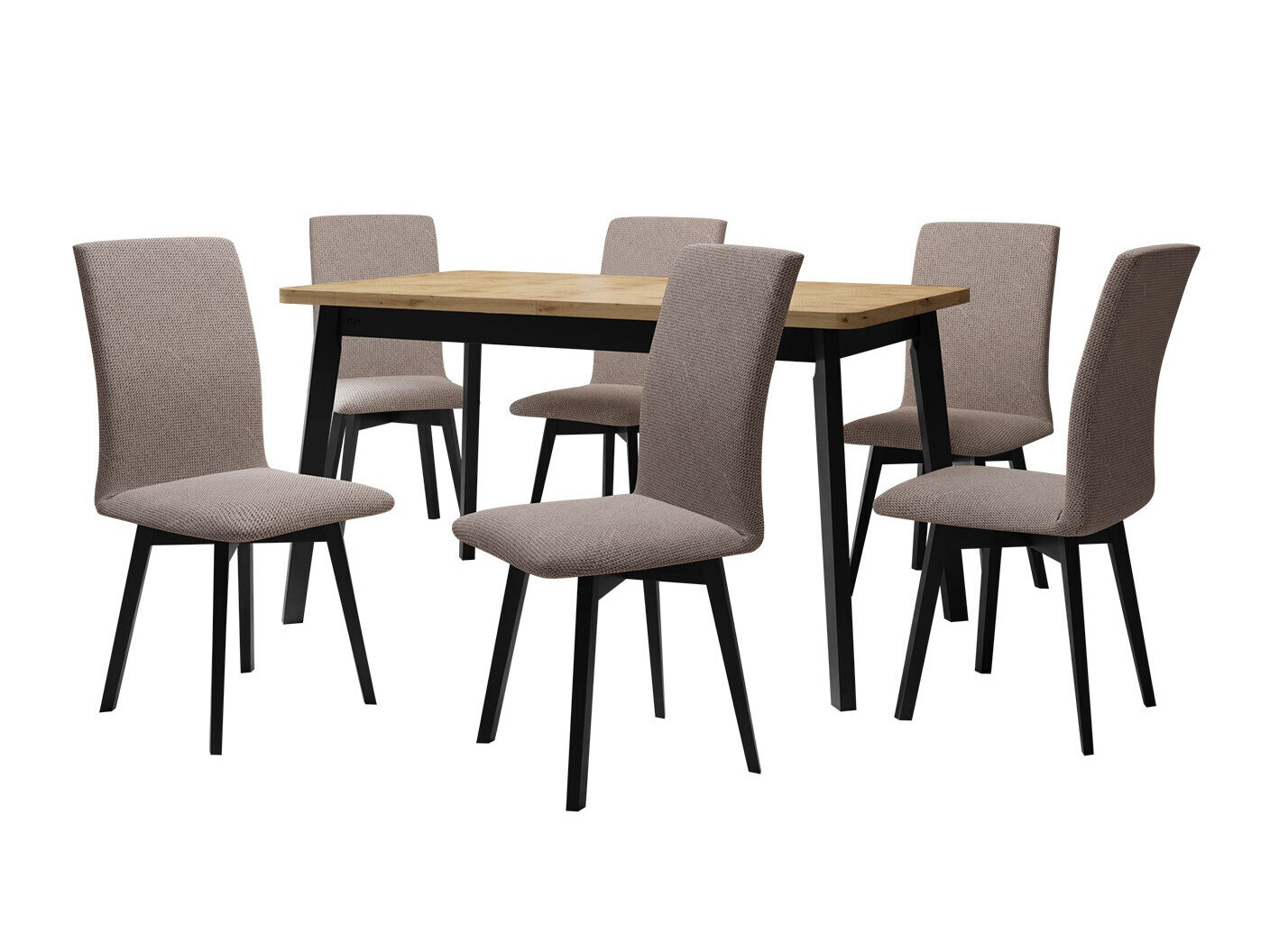 Étkezőgarnitúra Victorville 326 (Fekete)