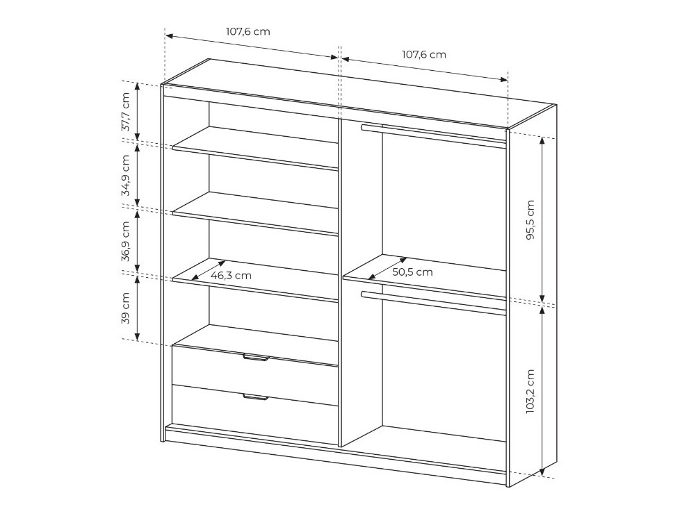 Gardróbszekrény Lusone 100