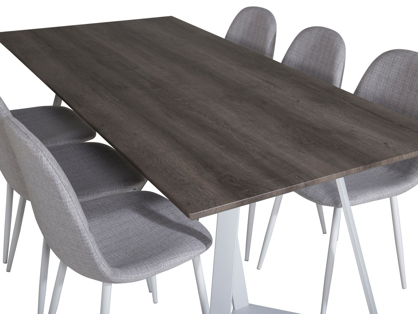 Étkezőgarnitúra Dallas 1804 (Világosszürke + Fehér)