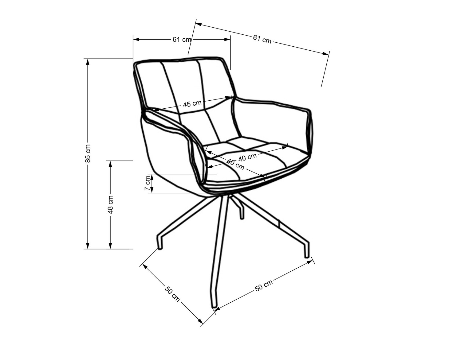 Szék Houston 1548 (Szürke)