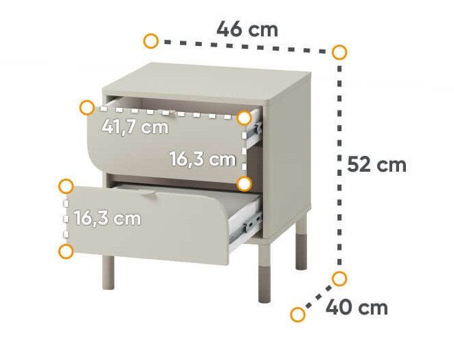 Éjjeliszekrény Lomsono 116