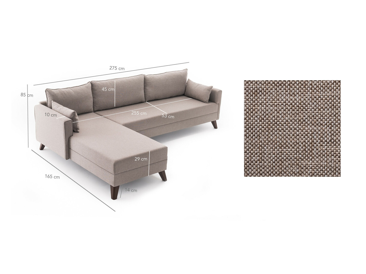 Sarokkanapé Fenlua 104 (Krém)