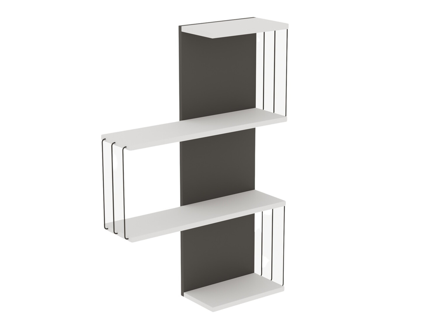 Fali polc Kailua 406 (Fehér + Antracit)