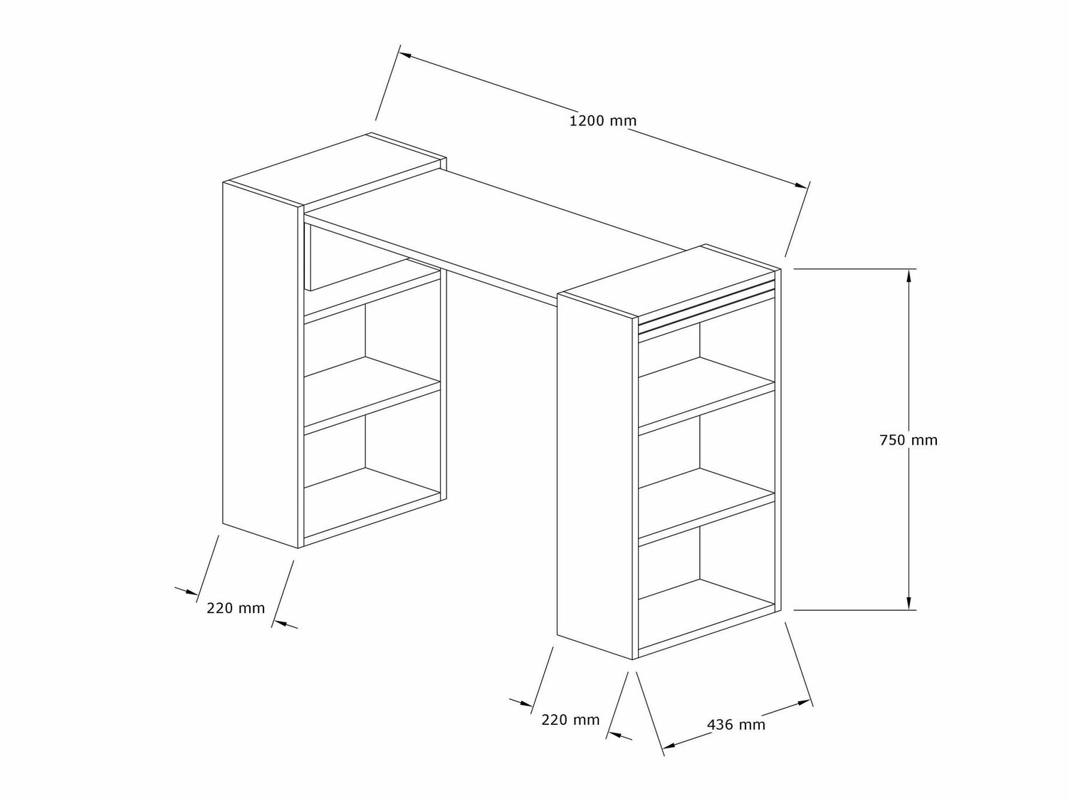 Íróasztal Kailua 518