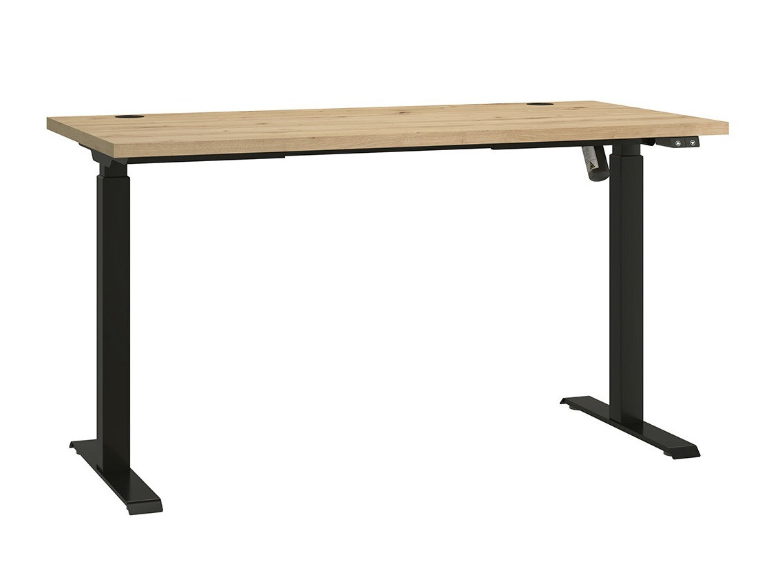 Állítható magasságú íróasztal Tucson 171 (Artisan tölgy + Matt fekete)