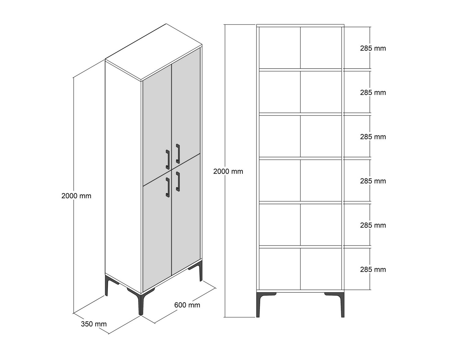 Beépített fürdőszoba szekrény Kailua 2068 (Dió + Krém)