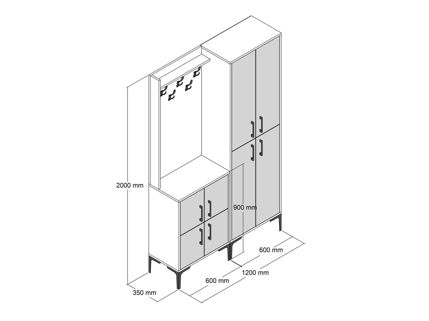 Előszoba garnitúra Kailua 536
