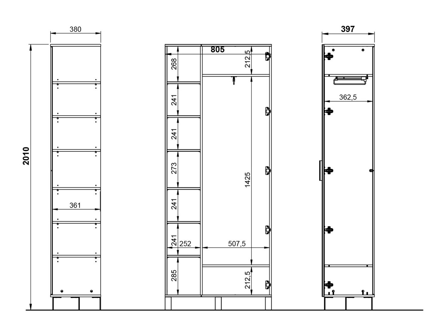 Gardróbszekrény Sacramento 440