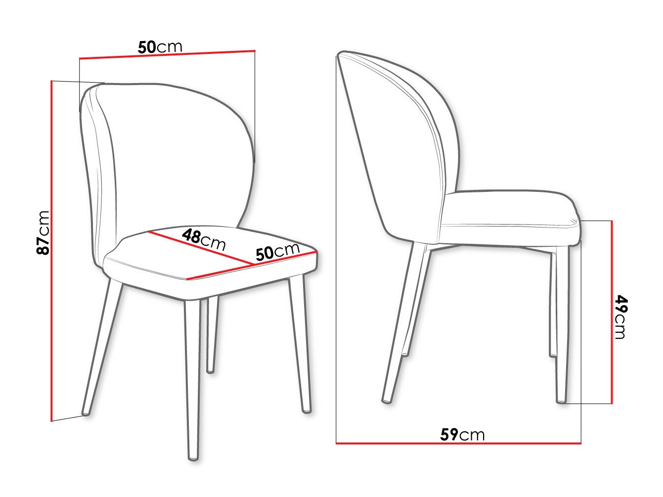 Szék Jackson 104 (Fekete + Magic Velvet 2209)