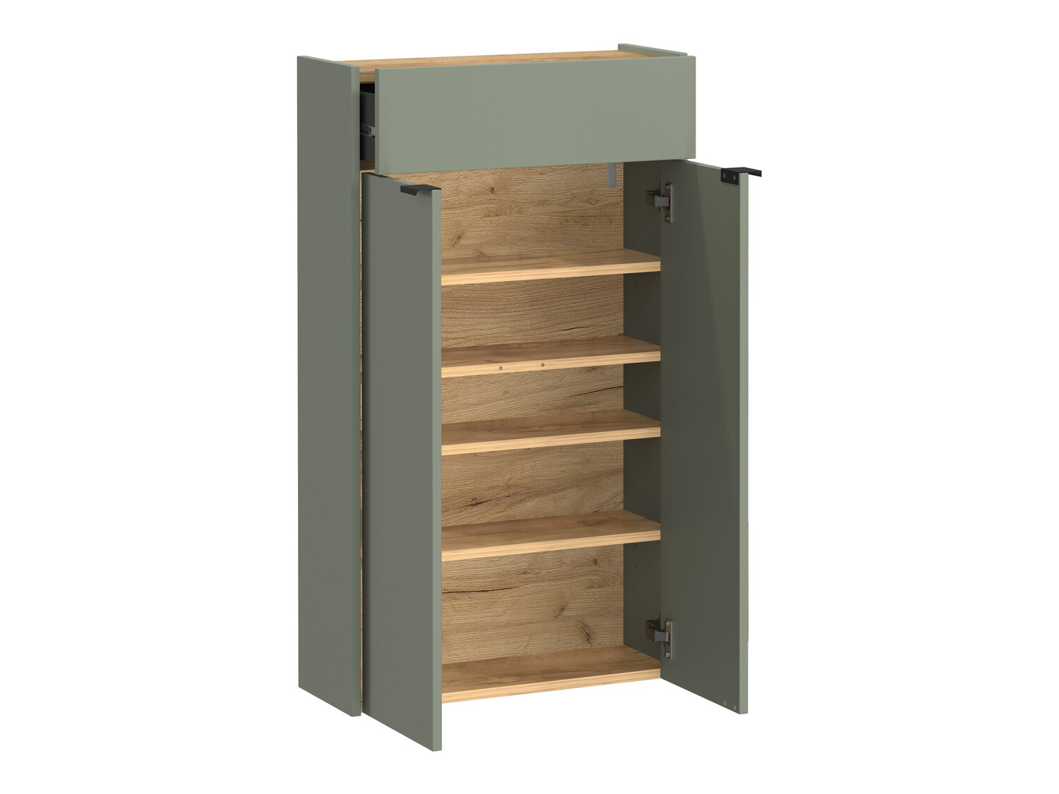 Előszoba garnitúra Cirsale 105 (Poros zöld + Navarra tölgy)