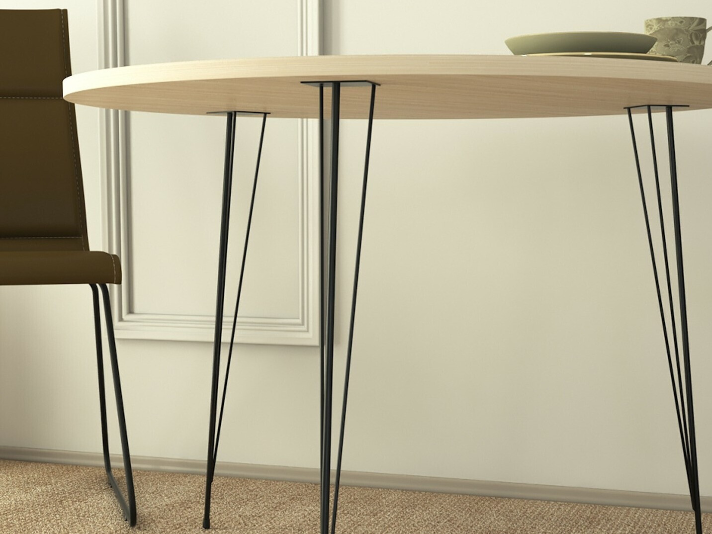 Asztal Kailua 597 (Tölgy + Fekete)