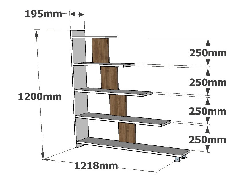 Könyvespolc Kailua 634