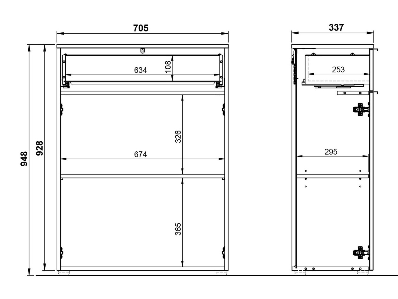 Álló fürdőszoba szekrény Temeli 104