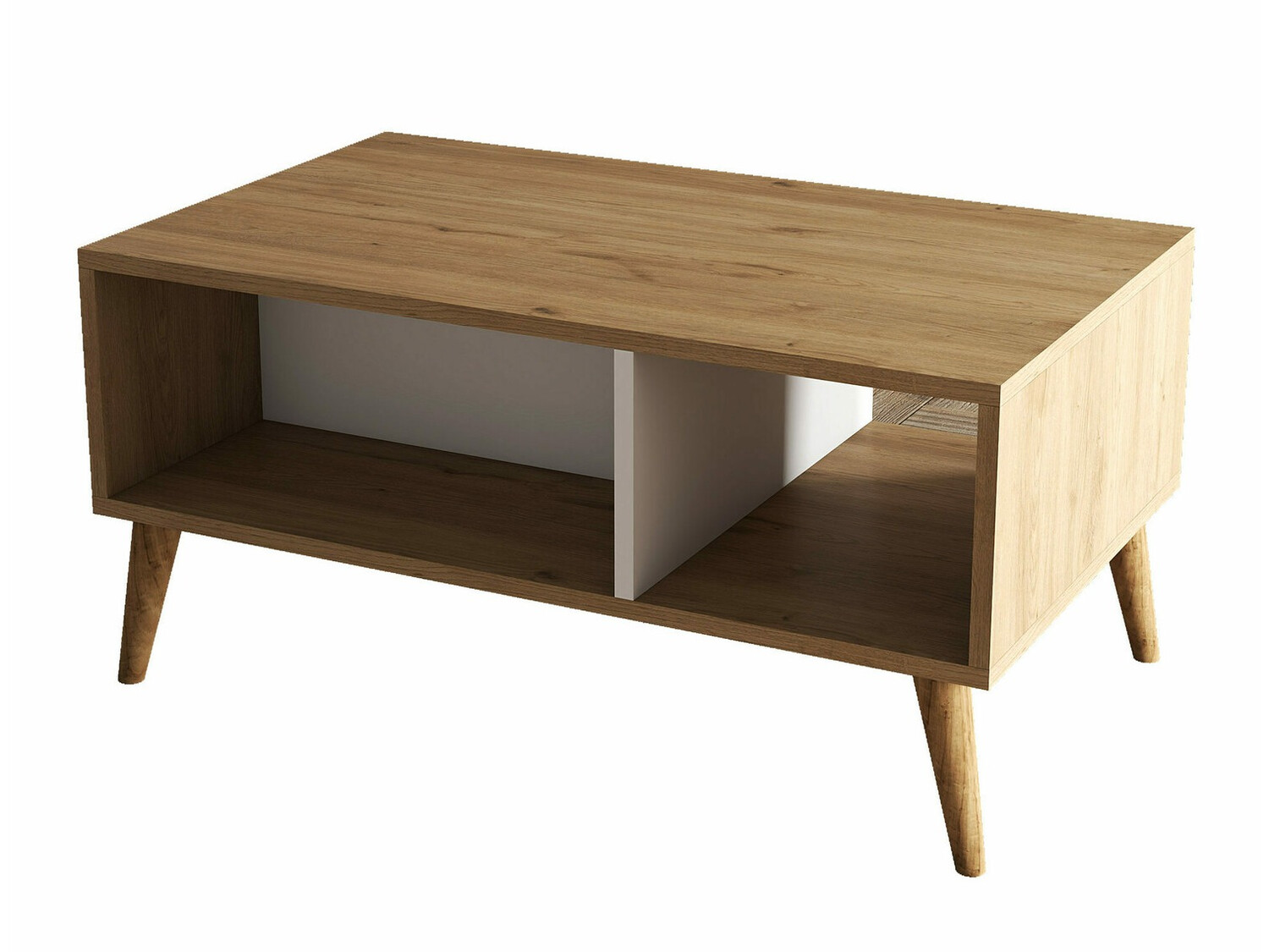 Dohányzóasztal Nolcava 104 (Fehér + Tölgy)