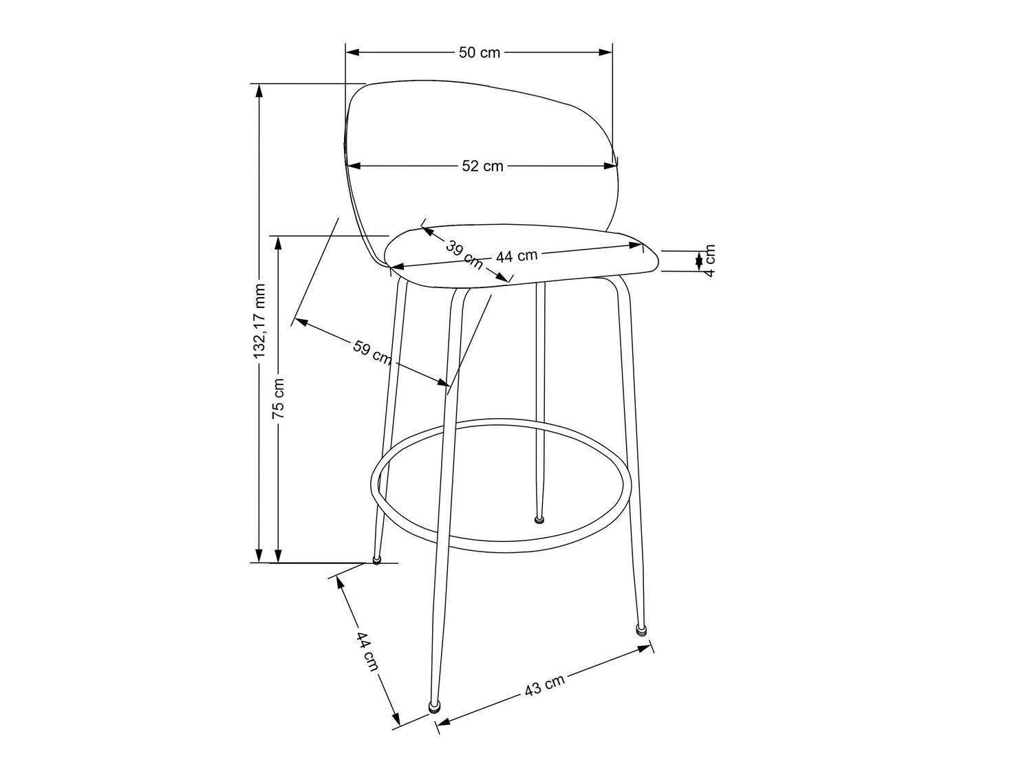 Bárszék Houston 1554 (Szürke + Aranysárga)