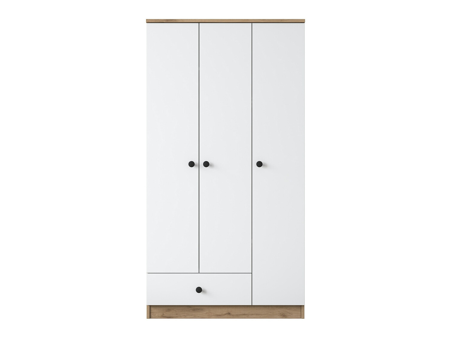 Gardróbszekrény Kailua 661 (Fehér + Dió)