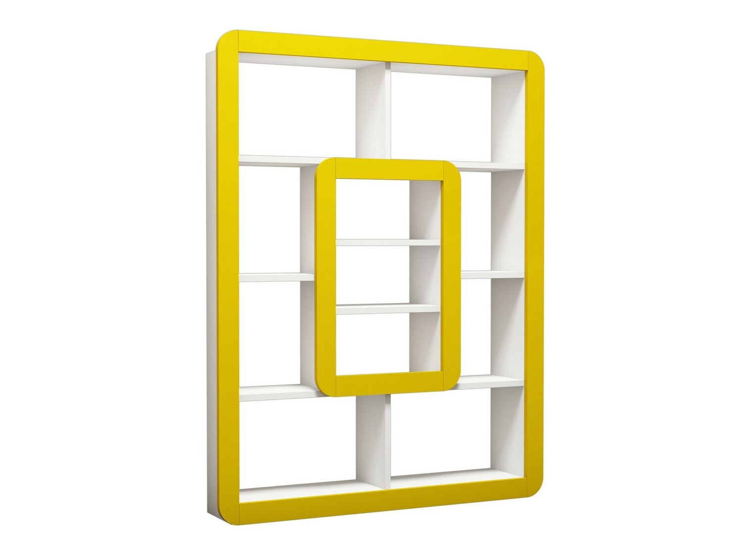Könyvespolc Kailua 678 (Fehér + Sárga)