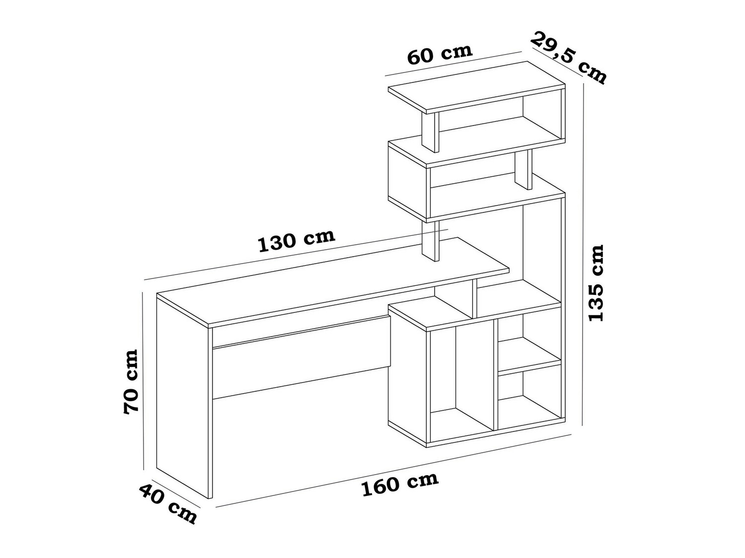 Íróasztal Kailua 695