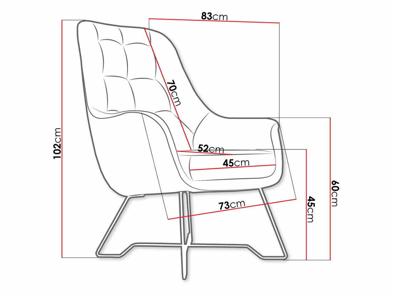 Fotel Kingston 135 (Velluto 02)
